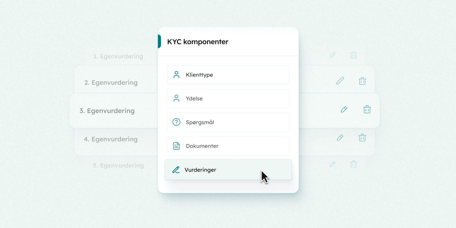 Customised templates for risk assessments